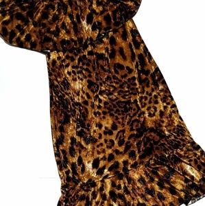 LulaRoe Cici Flounce Dress XL Leopard Print